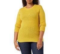 SPARKZ COPENHAGEN Women's Pure Cashmere O-Neck Pullover Jumper, Yellow (Tuscan Sun 362), 6 (Size:XS)