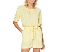 SPARKZ COPENHAGEN Women's Tula Stripe Playsuit Rompers, Pastel Yellow, L