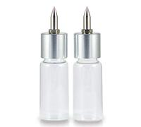 SPARMAX Set of 2 Airbrush Bottles Flyer, Clear, 15 ml