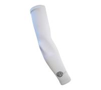 SParms UV/SP ARMS - Sun Sleeves/Sun Protection Cooling Golf Sleeves (1 Pair) Plain Logo (White, Small)