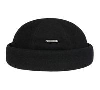 Stetson Sparr Docker Cap - Winter Cap Men's - Docker Cap with Fleece Lining - Wool Cap with Cashmere - Fall/Winter caps - Men's Cap Black M (56-57 cm)