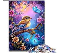 Sparrow And Butterfly 1000 Piece Jigsaw Puzzle for Adults And Teenagers, Staycation Kill Time Enhance Love between Couples (50x75cm)