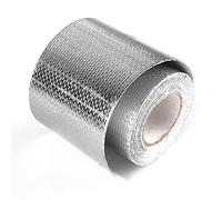 Sparrow Angel Exhaust pipe tie 5/10M 2'' Gold Thermal Exhaust Tape Air Intake Heat Insulation Shield Wrap Reflective Heat Barrier Self Adhesive (Color : 10Meter Silver)