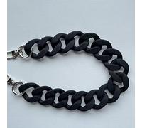 Sparrow Angel Handbag Chain Strap Hand Painted Acrylic Chain Bag Strap Chain Cloud Bag Decorative Chain Bag Chain (Color : Black silver buckle, Size : 40cm)