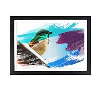 Sparrow Bird (4) V2 Framed Print | A2 Black Framed Wall Art | Ready to Hang | Modern Animal Picture | Living Room Bedroom Lounge Office