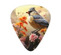 Sparrow Birds Sing Guitar Plectrums, 12 Pcs Lightweight Guitar Plectrums, 0.46mm/0.71mm/0.96mm Thickness For Acoustic Guitar Acoustic Electric Guitar Ukulele Bass
