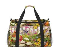 Sparrow Birds Sing Print Womens Sports Bags Travel Bag - Gym Tote Bag with Compartment,Duffel Bags for Men,Ladies Holdall,Carry On Weekend Travel Handbags for Women