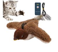 Sparrow Cat Toy - Flapping Wings Bird Catnip Cat Exercise Toys - Rechargeable Simulation Bird Interactive Cat Toy, Automatic Cat Plush Bird Toy