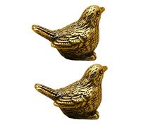 Sparrow Figurine | 2pcs Brass Sparrow Miniature Figurines,Small Brass Sparrow Desktop Animal Sculpture Figurines Feng Shui Bird Brass -Sculptures Sparrow Statues Vintage Ornaments