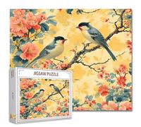 Sparrow Flowers Jigsaw Puzzles for Adults 1000 Pieces Bird Animal Plant Jigsaw Puzzle Art 27 x 20 Inches Colorful DIY Puzzles for Home Decoration Family Puzzle Perfect for Game Nights