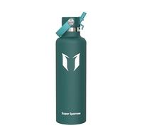 Super Sparrow Water Bottle Stainless Steel - Metal Water Bottle - 1L - Vacuum Insulated Water Bottles - Water Bottle with Straw Lid - Sports Bottle Flask for Gym, Travel, Sports