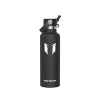 Super Sparrow Water Bottle 750ml - FlipFlow Insulated Metal Water Bottles with Straw Lid - BPA-Free Kids Bottles Stainless Steel & Leakproof Thermal Flask - Ideal for Home, Office, Travel or Sports