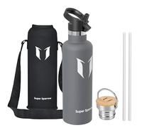 Sparrow Insulated Water Bottle with Straw - Metal Water Bottles 1L