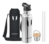 Sparrow Insulated Water Bottle with Straw - Metal Water Bottles 1L
