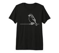 Sparrow Line Art Birdwatcher Premium T-Shirt