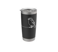 Sparrow Line Art Birdwatcher Stainless Steel Insulated Tumbler
