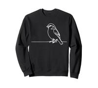 Sparrow Line Art Birdwatcher Sweatshirt