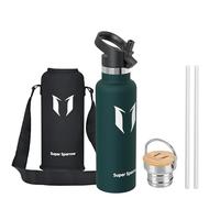 Super Sparrow Stainless Steel Water Bottle -620ml- Vacuum Insulated Metal Water Bottle - Standard Mouth Flask - BPA Free - Ideal Straw Water Bottle for Work, Gym, Travel, Sports