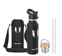 Sparrow Metal Water Bottle with Straw - Insulated Water Bottles - 620ml
