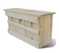 'vidaXL Sparrow Nesting Box - Solid Wood Bird House with 3 Chambers - Bird Nest for Garden - Brown