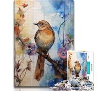 Sparrow on The Tree Jigsaw Puzzles for Teenagers 1000 Pieces,Learning Educational Toy for Is Ideal As A Gift for The Whole Family (50x75cm)