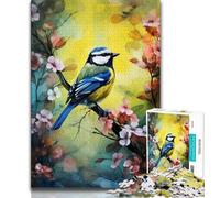 Sparrow on The Tree Jigsaws 1000 Pieces for Teenagers,for Educational Game Challenge Toy for Is Ideal As A Gift for The Whole Family (38x26cm)