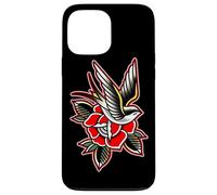 Sparrow x Rose Traditional Tattoo Flash Case for iPhone 13 Pro Max