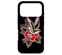 Sparrow x Rose Traditional Tattoo Flash Case for iPhone 17 Pro