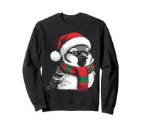 Sparrow Xmas Santa Hat Scarf Christmas Costume Sweatshirt