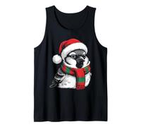 Sparrow Xmas Santa Hat Scarf Christmas Costume Tank Top