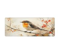Sparrows On The Branches Mouse Pad In Big Extended Non-Slip Rubber Base Mousepad With Stitched Edges Gaming Pc Desktop Large Mouse Pad 11.8x31.5