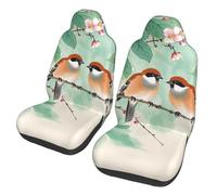 Sparrow'S Serenade Print Auto Seats Protectors Set Of 2 Universal Seat Covers Car Front Adjustable Car Seat Protector For Four Seasons Women Vehicles