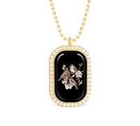 Sparrows Spring Flowers Custom Photo Necklace Personalized Picture Pendant Memory Jewelry for Women