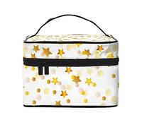 Sparsed Dreamy Stars and Spots Travel Makeup Bag - Elegant and Spacious Cosmetic Organizer for On-The-Go