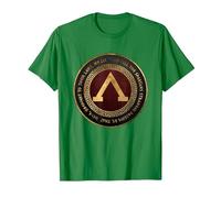 Sparta Battle of Thermopylae Epitaph Spartan History T-Shirt, Men, Kelly Green, Medium