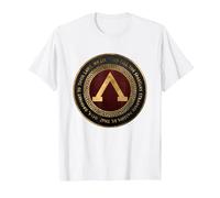 Sparta Battle of Thermopylae Epitaph Spartan History T-Shirt, Men, White, 6X-Large