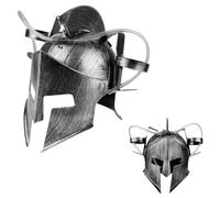 Sparta Beer Helmet Beer hat Drink hat Fun beer drinking helmet with Hose & Drinks Holder-Roman Soldiers Disguise for Party | Hands-free Drinking Fun | Ideal for Beer Lovers | Unique Design (Silver)