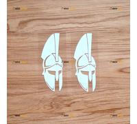 Sparta Mask Molon Labe Spartan Sticker Decal Vinyl - 2 Pack White 10.2cm - for Car Boat Laptop Cup No Background Die-Cut
