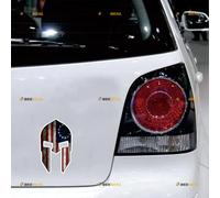 Sparta Mask Spartan Helmet American Betsy Ross Flag Sticker Decal Vinyl Grunge Subdued Vintage - 4 Pack Glossy 5.1cm 7.6cm 10.2cm 15.2cm - for Car Boat Laptop Cup