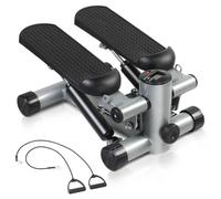 Sparta Mini Stepper Exercise Machine - Compact Fitness Stepper with LCD Display & Resistance Bands, Anti-Slip Foot Pedals, Portable Cardio Stepper for Home Workouts for Full-Body Conditioning (Grey)