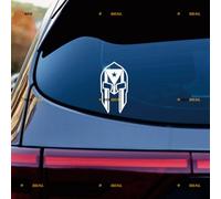 Sparta Molon Labe Spartan Puerto Rico Flag PR Sticker Decal Vinyl - 2 Pack White 10.2cm - for Car Boat Laptop Cup No Background Die-Cut
