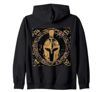 Sparta Spartan Fighter Helmet Leonidas Spartan Men's Zip Hoodie