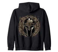 Sparta Spartan Fighter Helmet Leonidas Spartan Men's Zip Hoodie