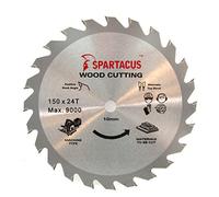 Spartacus 150mm Diameter x 24 Teeth x 10 Bore Wood Cutting Circular Saw Blade Fits Ryobi CCS1801/LM LCS180 RWSL1801M