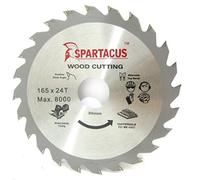 Spartacus 165mm Diameter x 24 Teeth x 30mm Bore Wood Cutting Circular Saw Blade Fits Hitachi C6DA FC65SA