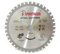 Spartacus 165mm Diameter x 40 Teeth x 20 Bore Metal Steel Cutting Circular Saw Blade Fits Makita BSS610 BSS611 SP6000 5621DWB