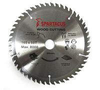 Spartacus 165mm Diameter x 50 Teeth x 20 Bore Wood Cutting Circular Saw Blade Fits Makita DHS630 HS6601