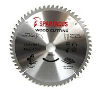 Spartacus 254mm Diameter x 60 Teeth x 30mm Bore Wood Cutting Mitre Chop Saw Blade Fits Bosch GCM10SD