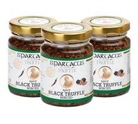Spartacus Black Truffles Preserved in Extra Virgin Olive Oil - Perfect Gourmet Spice for Pizza, Pasta, Salads, Potatoes, Meat and Eggs, Pack of 3