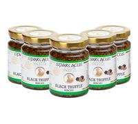 Spartacus Truffle Black Truffles Preserved in Extra Virgin Olive Oil - Perfect Gourmet Spice for Pizza, Pasta, Salads, Potatoes, Meat and Eggs, Pack of 5 (Chopped Black Truffle, 40 g)